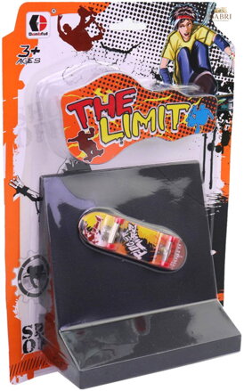 Skateboard prstový herní set s rampou fingerboard plast na kartě