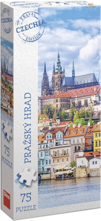 DINO Puzzle panoramatické 75 dílků Pražský hrad 11x30cm skládačka