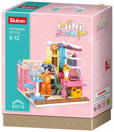 SLUBAN Mini Handcraft Dětský pokoj 210 dílků + 1 figurka STAVEBNICE