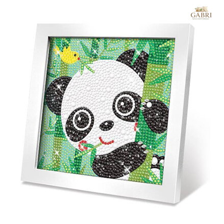 Diamantové malování pomocí kamínků panda kreativní set obraz s kamínky