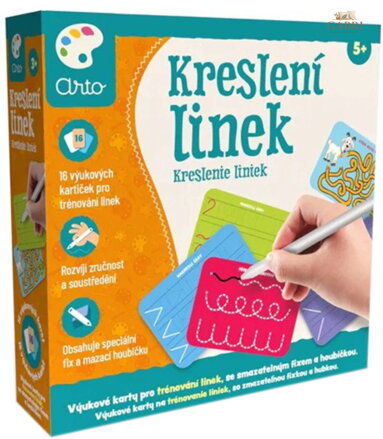 ARTO Kreslení linek naučná sada 16 karet s fixem a houbičkou