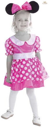 KARNEVAL Šaty MYŠKA RŮŽOVÁ vel. XS (92-104 cm) 3-4 let KOSTÝM