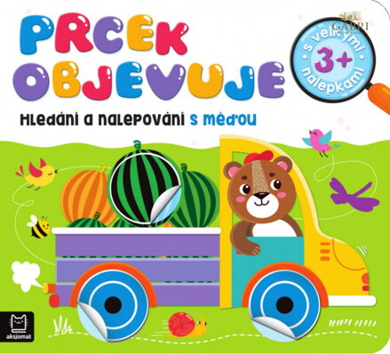 Prcek objevuje Hledání a nalepování samolepky s méďou