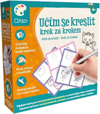 ARTO Učím se kreslit Krok za krokem naučná sada v krabici