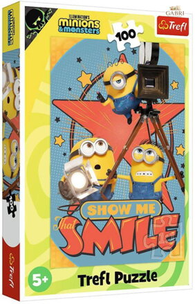 TREFL PUZZLE Mimoni a příšery 28x41cm 100 dílků skládačka