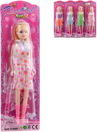 Panenka blondýnka 26cm fashion módní letní šaty 4 druhy