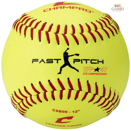 CHAMPRO Fastpitch míček softballový 12" žlutý kožený