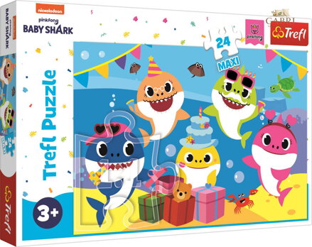 TREFL PUZZLE Baby Shark Oslava 60x40cm skládačka 24 dílků Maxi