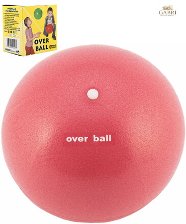 Míč overball 260mm červený fitness gymball rehabilitační do 120kg