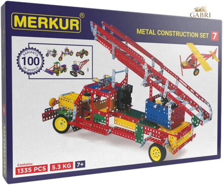 MERKUR M7 Velká sada 1335 dílků *KOVOVÁ STAVEBNICE*