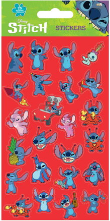 Samolepky Lilo a Stitch 25ks opakovaně použitelné 1 arch