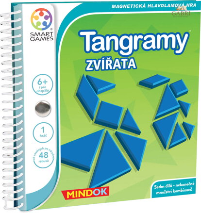 MINDOK Hra SMART Tangramy cestovní skládačka  Zvířata