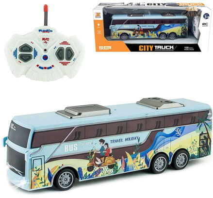 RC Autobus zájezdový na dálkové ovládání 27MHz na baterie Světlo