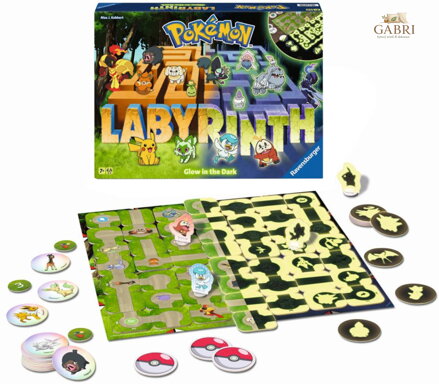 RAVENSBURGER HRA Labyrinth Pokémon noční edice svítí ve tmě 2v1
