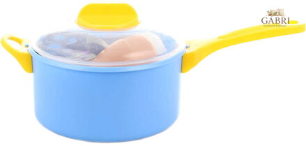 Kuchyňská dětská sada hrnec 28cm s náčiním a maketami potravin plast
