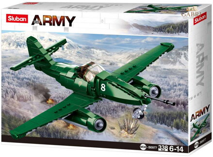 SLUBAN ARMY WWII Stíhací letoun ME 262 338 dílků + 1 figurka STAVEBNICE