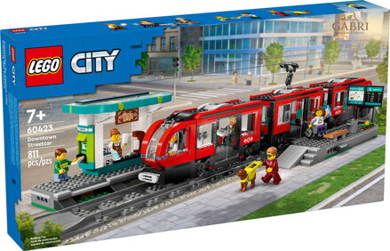 LEGO CITY Tramvaj a zastávka v centru města 60423 STAVEBNICE