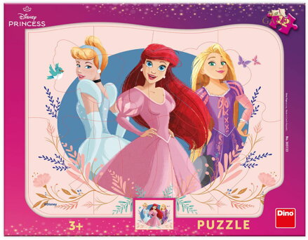 DINO Puzzle deskové 12 dílků Disney Princezny 31x23cm skládačka