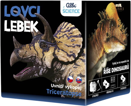 ALBI Science Lovci lebek Triceratops vykopej a vystav si lebku dinosaura
