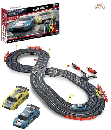 Autodráha Racing Collection Audi 3,2m Turbo 2 závodní auta napájení USB