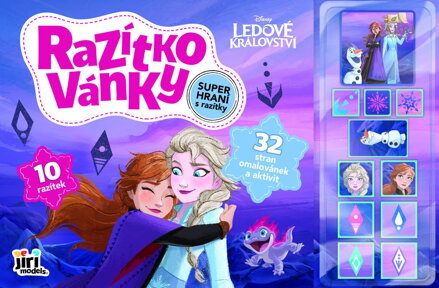 JIRI MODELS Razítkovánky Ledové království (Frozen) omalovánky + 10 razítek