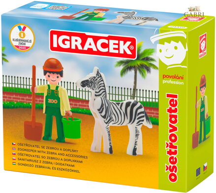 EFKO IGRÁČEK Ošetřovatel povolání set figurka kloubová se zebrou