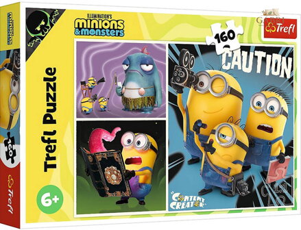 TREFL PUZZLE Mimoní příběhy Mimoni 41x28cm 160 dílků skládačka