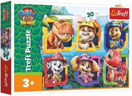 TREFL PUZZLE Dinosauří ostrov Tlapková Patrola 27x20cm 30 dílků skládačka