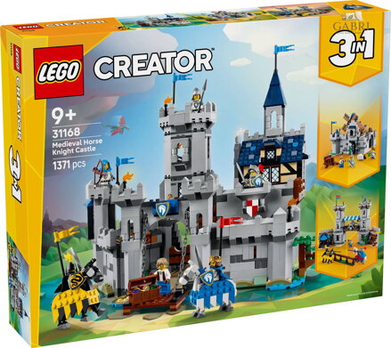 LEGO CREATOR Středověký hrad a rytíři na koních 3v1 31168 STAVEBNICE