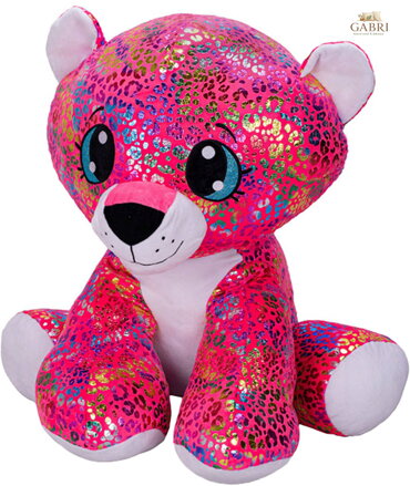 PLYŠ Leopard Star Sparkle 70cm duhový sedící *PLYŠOVÉ HRAČKY*