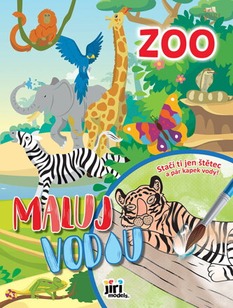 JIRI MODELS Maluj vodou A4 Zvířátka ZOO omalovánky