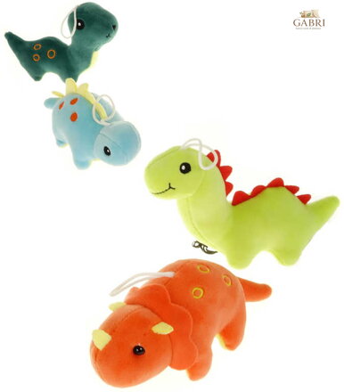PLYŠ Klíčenka dětská dinosaurus 15cm přívěsek na klíče 4 druhy