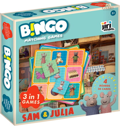 JIRI MODELS HRA Bingo Dům myšek Sam a Julie 3v1 *SPOLEČENSKÉ HRY*