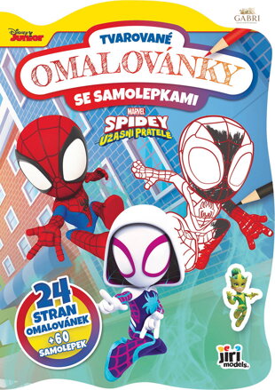 JIRI MODELS Omalovánky tvarované + samolepky Spidey