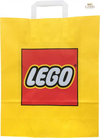 LEGO Taška reklamní papírová nákupní 34x35cm žlutá s logem