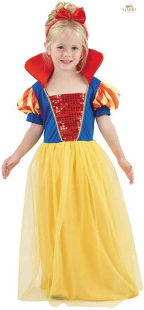 KARNEVAL Šaty SNĚHURKA vel. XS (92-104 cm) 3-4 let KOSTÝM