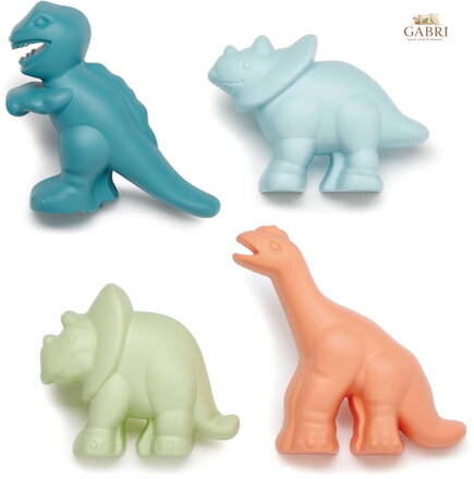ECOIFFIER Formičky dinosaurus 15cm set 4ks baby bábovičky na písek