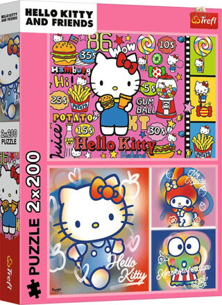 TREFL PUZZLE 2v1 Hello Kitty a přátelé 41x28cm skládačka 400 dílků