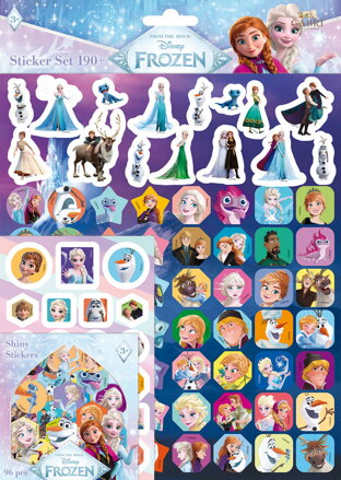 JIRI MODELS Samolepkový velký set 190+ Ledové království (Frozen)