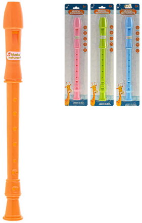 Flétna dětská plastová 31cm 4 barvy *HUDEBNÍ NÁSTROJE*
