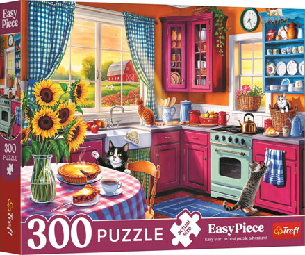 TREFL PUZZLE Easy Piece Ráno v kuchyni 60x40cm 300 dílků skládačka