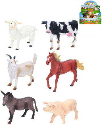 Zvířátko domácí farma 15-20cm plastová figurka zvířátko 6 druhů