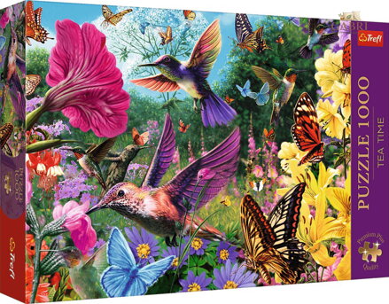 TREFL PUZZLE PREMIUM Čas na čaj Zahrada kolibříků 68x48cm 1000 dílků