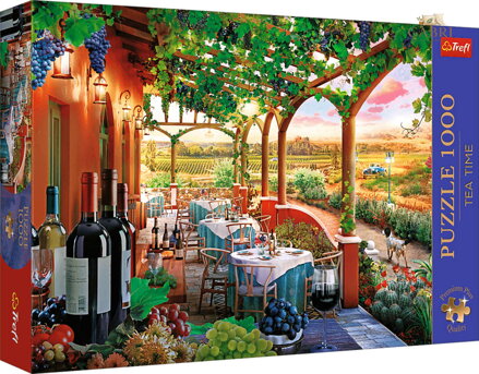 TREFL PUZZLE PREMIUM Čas na čaj Italská vinice 68x48cm 1000 dílků