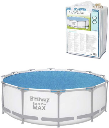 BESTWAY Solární kruhová plachta 3,56m kryt na bazén 3,66m (366cm) 58242
