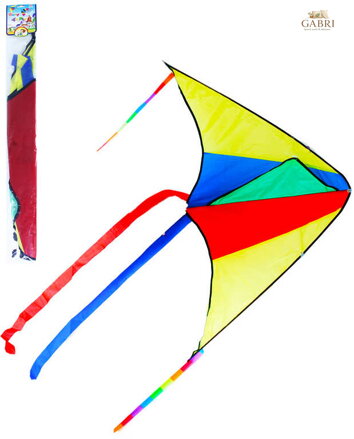 Drak létající nylonový 110x63cm jednošňůrový barevný