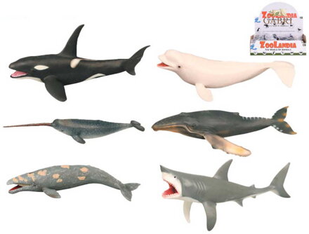 Zvířátko mořské 18-26cm plastová figurka zvířátko 6 druhů