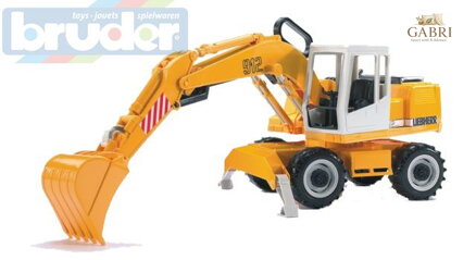 BRUDER 02426 (2426) Bagr LIEBHERR otočná kabina plast 1:16