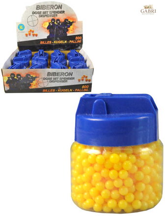 Náboje kuličky náhradní do pistole set 800ks v doze plast