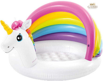 INTEX Baby bazének nafukovací Jednorožec 127x102x69cm na vodu 57113